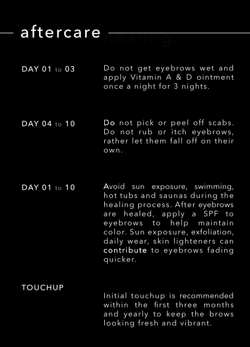 Aftercare cards