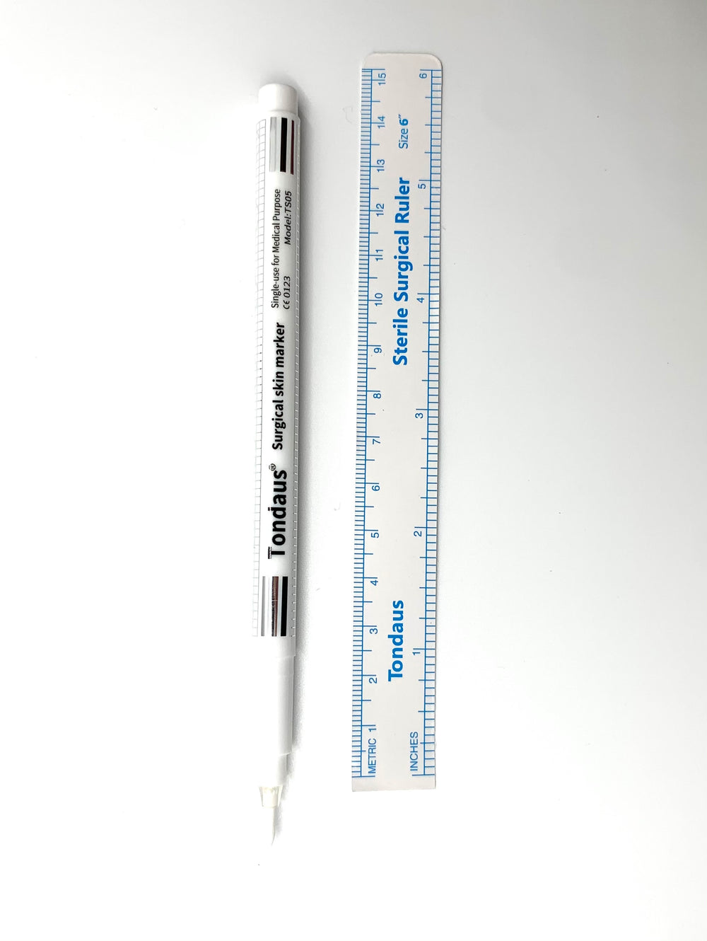 White Surgical Marker + Disposable Ruler